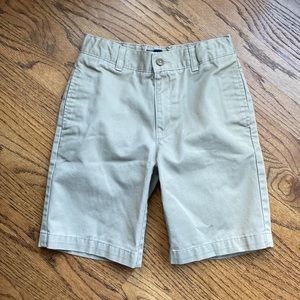 Boys size 10 Lands End twill/khaki uniform shorts